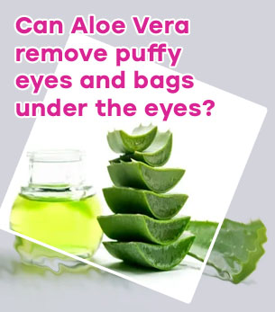 Aloe vera under eyes