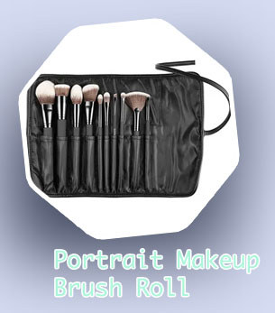 Makeup brush roll