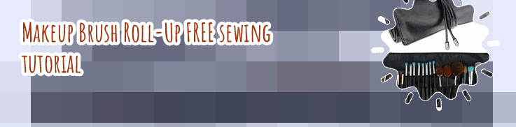 Makeup brush roll bag