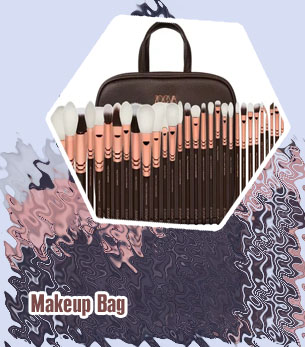 Rose gold make up bag