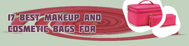 Train case cosmetic bag